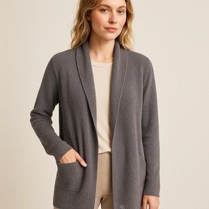 Barefoot Dreams CozyChic Lite Cardigan – Gray – XS/Sl
